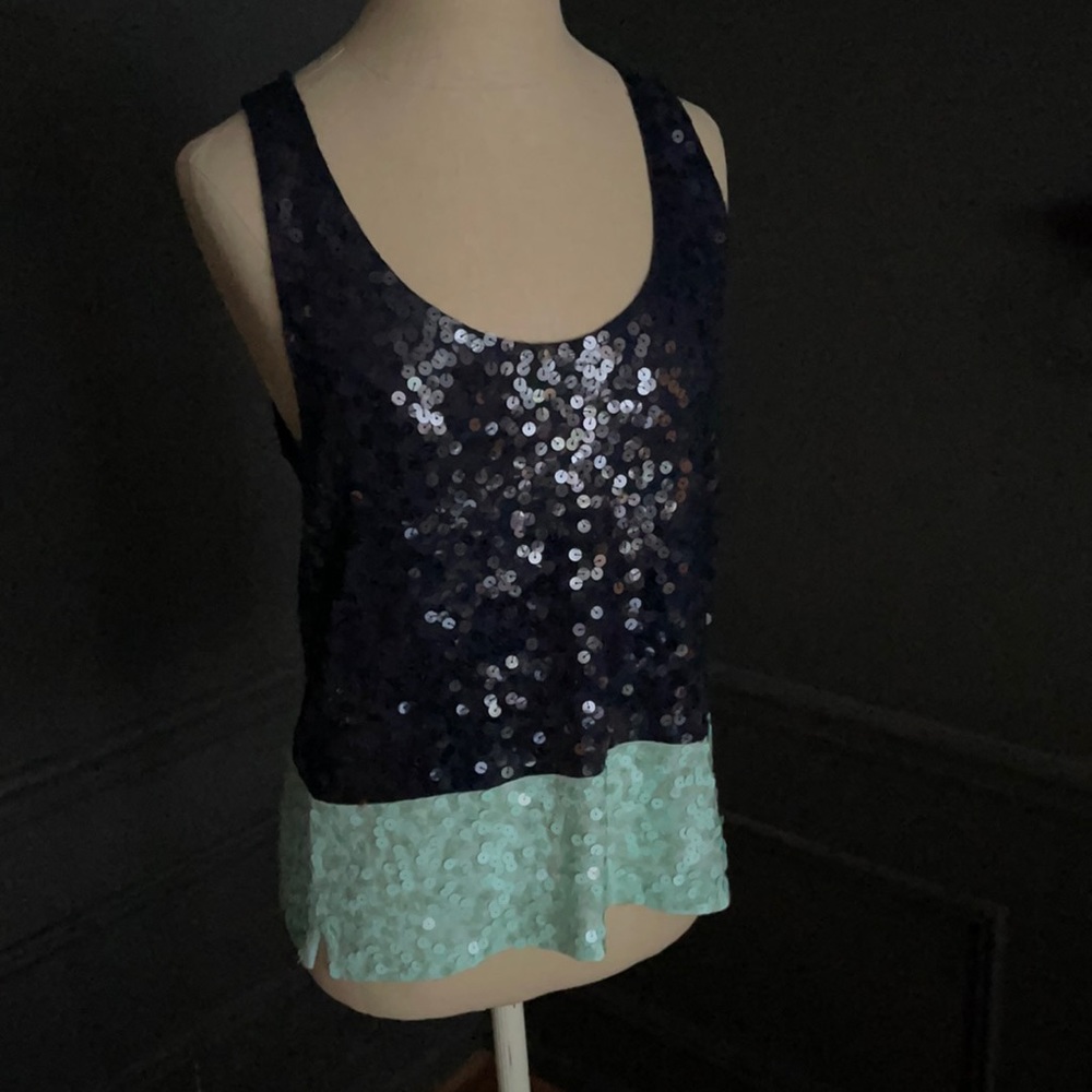J Crew sequin color block tank small